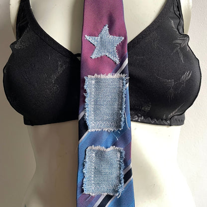 Denim pocket tie