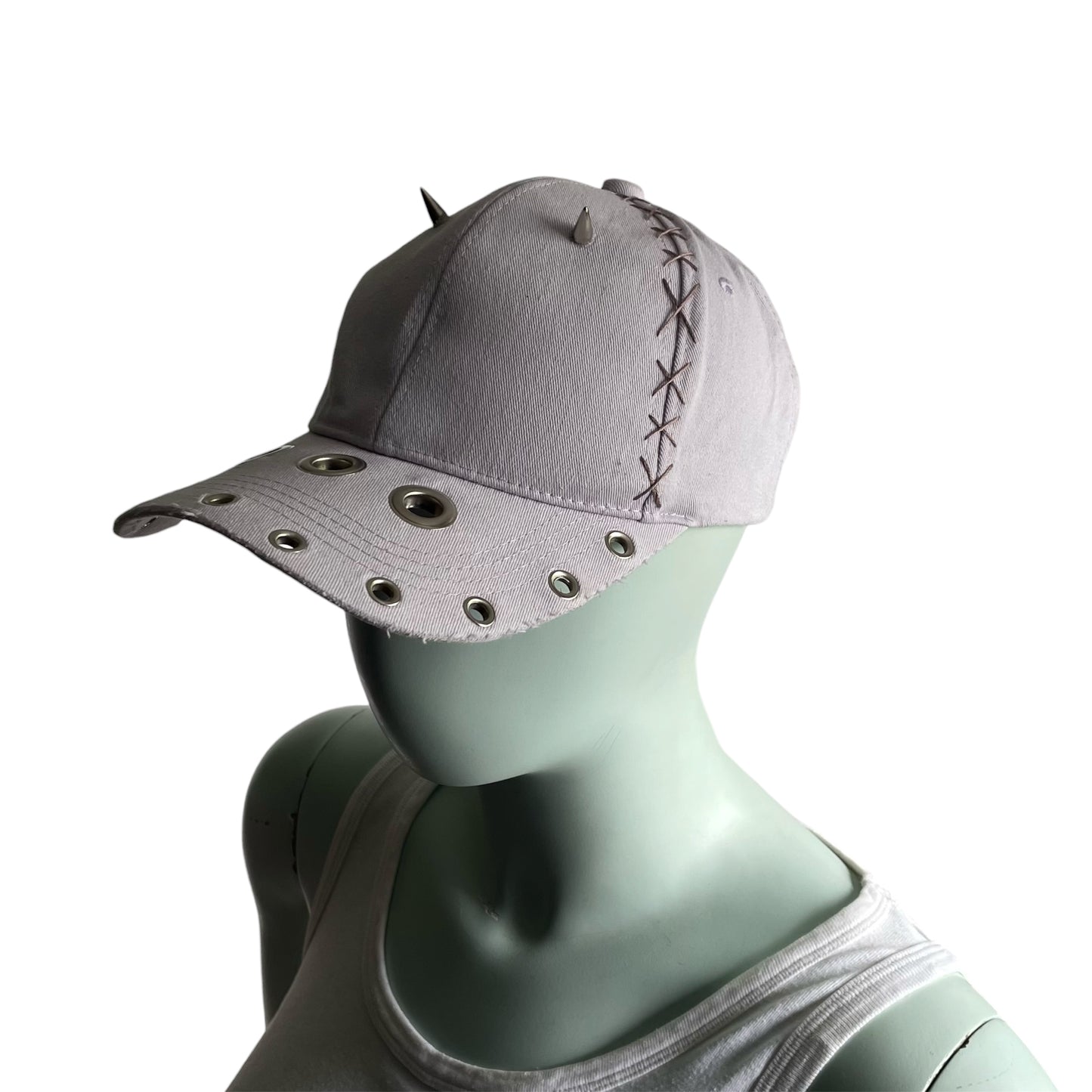 Eyelet cross stitch cap