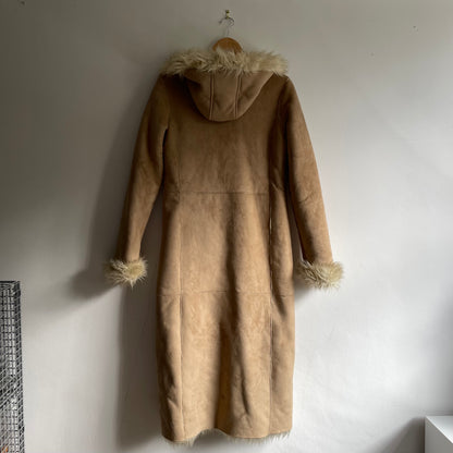 Hooded longline coat