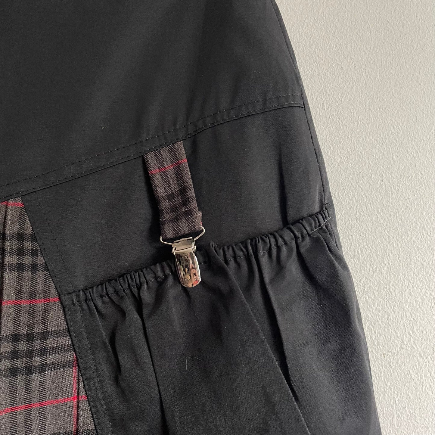 Tartan pleated front skirt