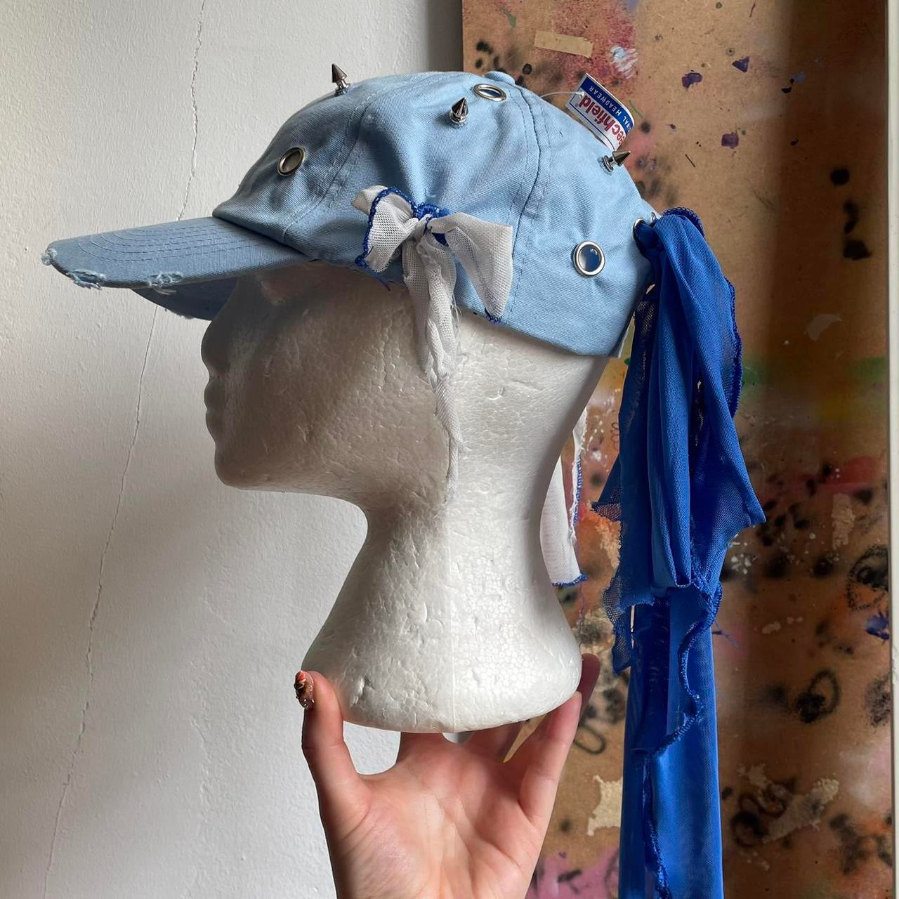 Baby blue cap