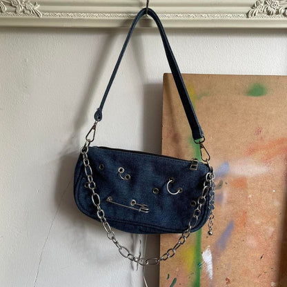 Upcycled denim handbag