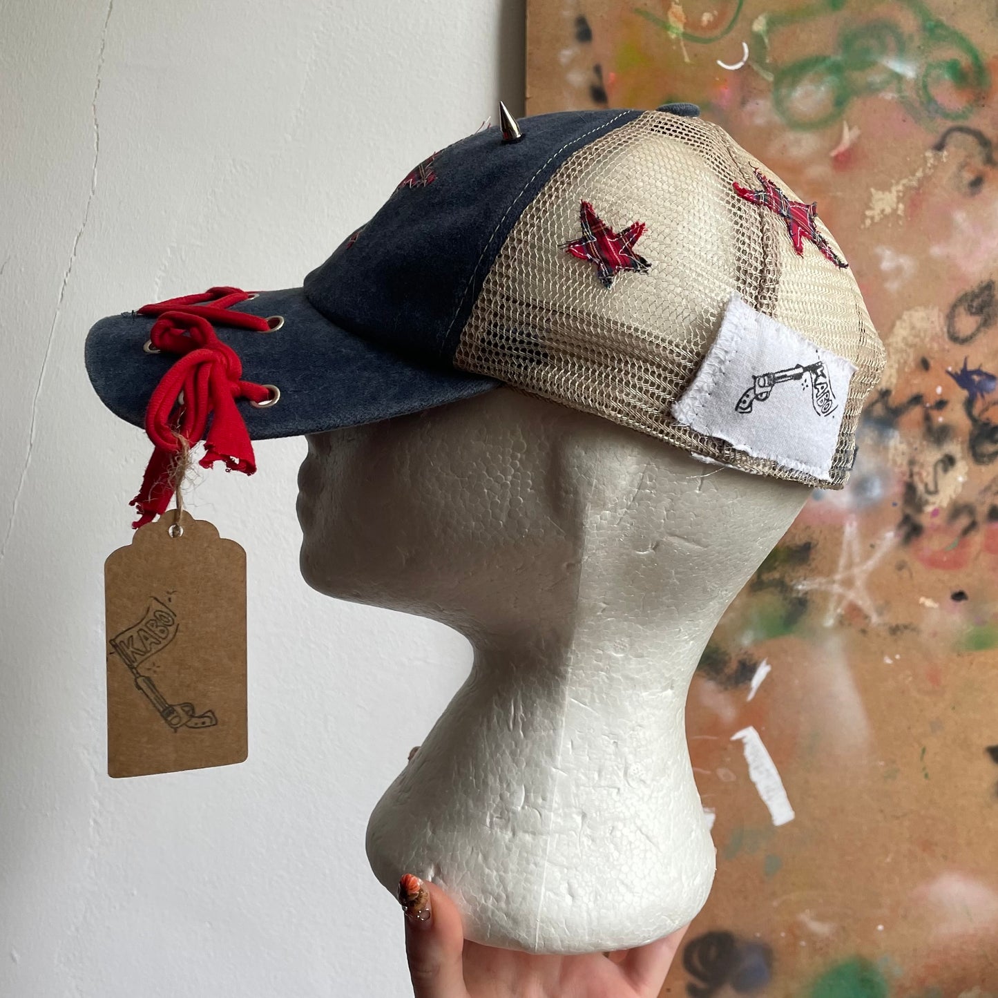 Tartan star trucker cap