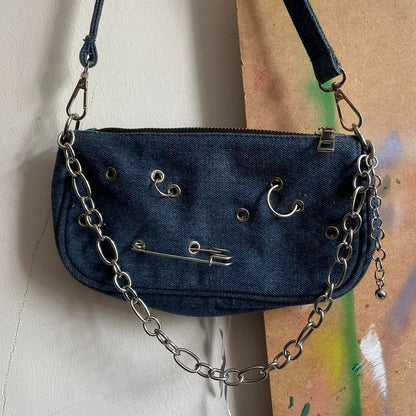 Upcycled denim handbag