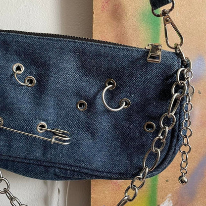 Upcycled denim handbag