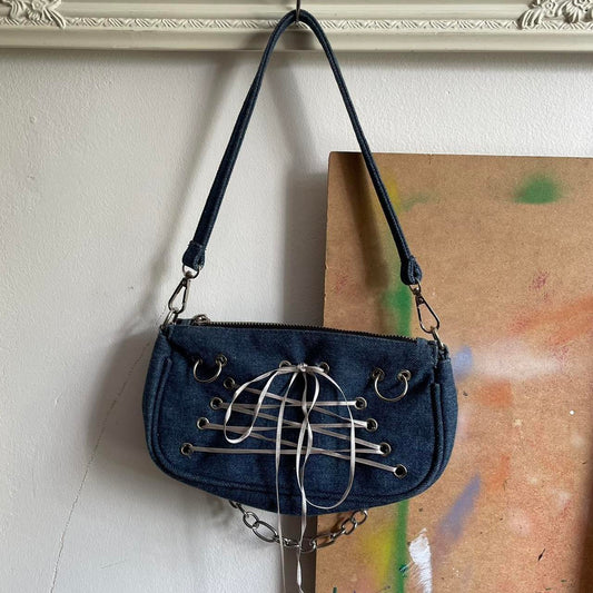 Upcycled denim handbag