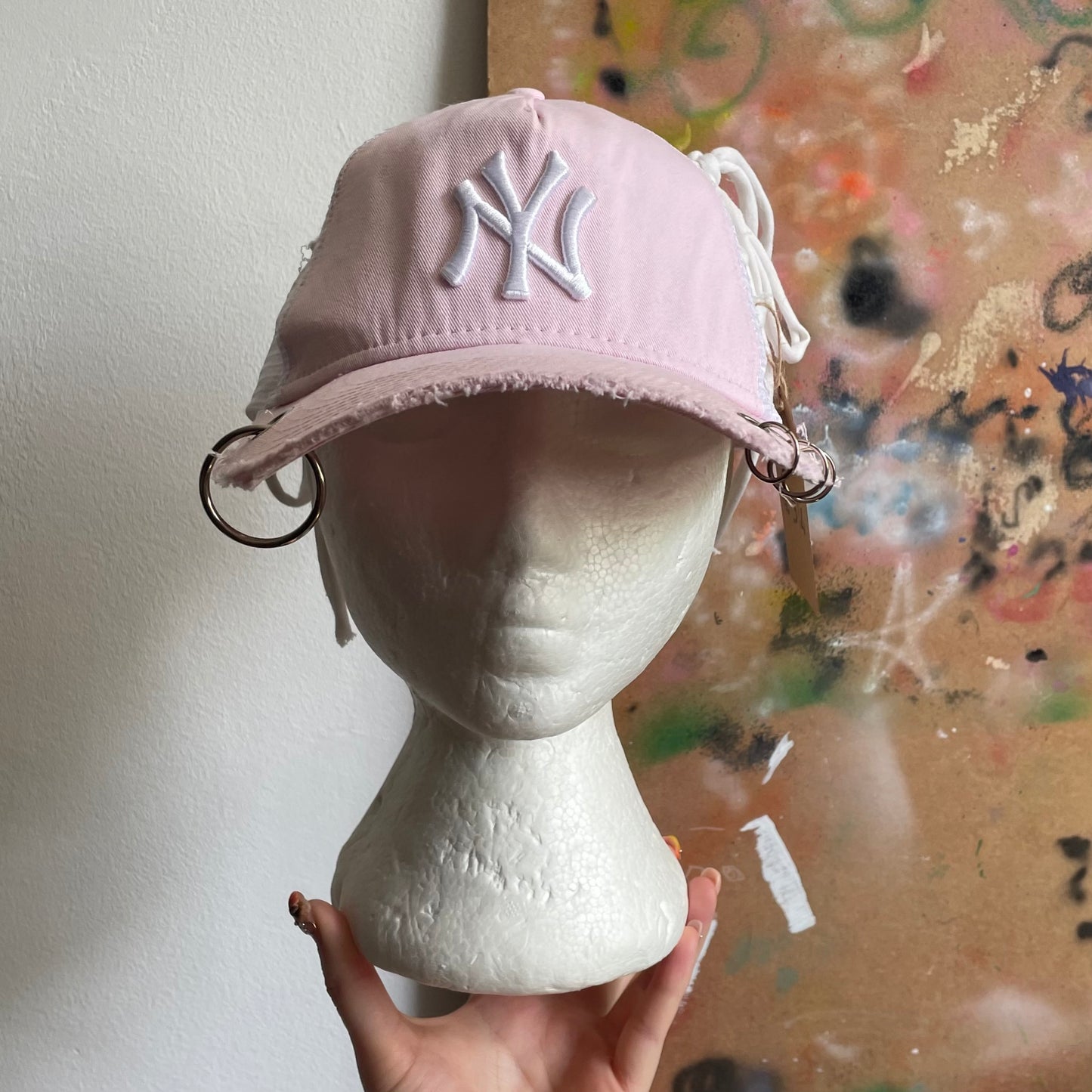 Baby pink New Era cap